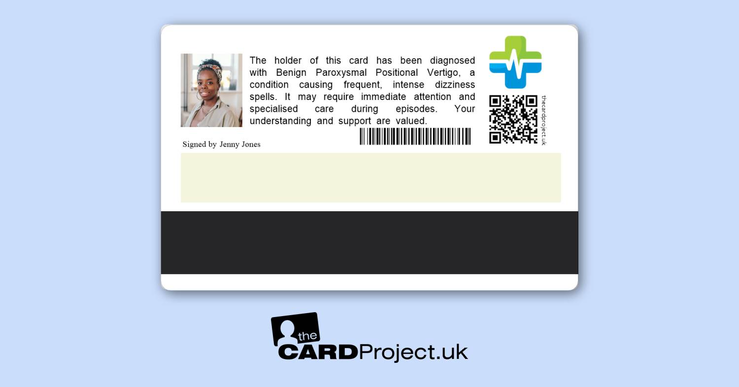 BPPV Premium Medical Photo ID Card (REAR)